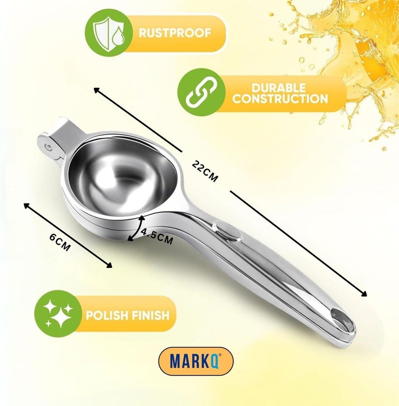 MARKQ Stainless Steel Hand Juicer 6 cm – Manual Lemon & Lime Squeezer, Handheld Citrus Press Juicer for Kitchen | Heavy-Duty Rust-Resistant Metal Lemon Juicer, Dishwasher Safe - Image 4