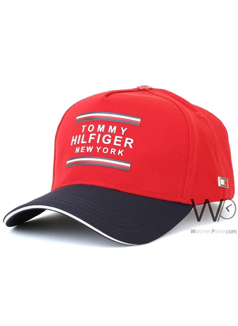 Tommy Hilfiger Plus Tommy Hilfiger New York Red Blue Baseball Cotton Cap  - Image 1