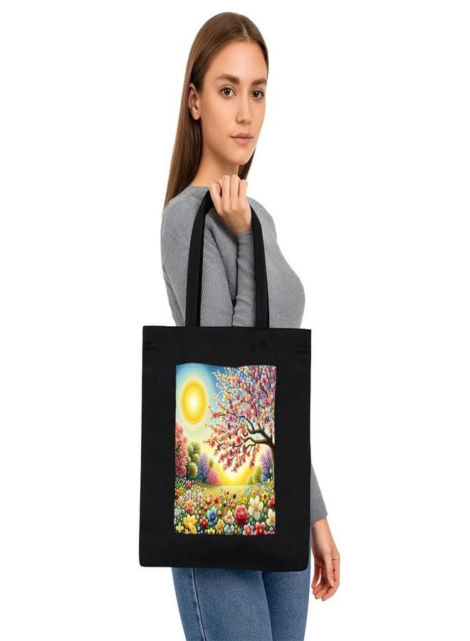 PrintingZone Printed Tote Bag For Women| Stylish Typography Print Canvas Tote Bag - Girls’ College Bag - Image 3