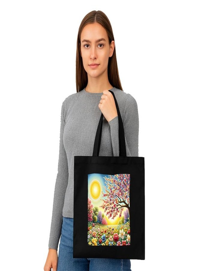 PrintingZone Printed Tote Bag For Women| Stylish Typography Print Canvas Tote Bag - Girls’ College Bag - Image 2