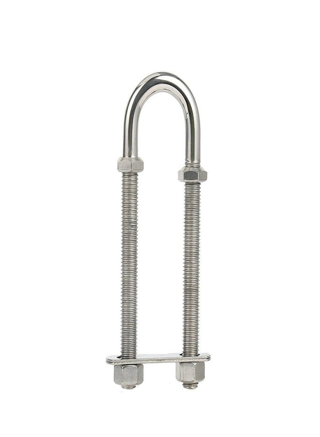 Amarine Made Pair of Stainless Steel Marine Boat Stern Bow Eye Tie Down U Bolt (Silver, 3/8" Dia - 3-1/2" Thread Lenght) - Image 4