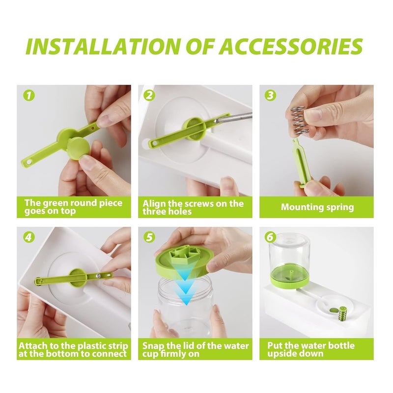 NAITIK CREATION منظف فرشاة الطلاء من نايتيك كريشن مع إعادة تعبئة تلقائية، زر تدفق وخزان ماء لتنظيف فرش الطلاء المائي، متعدد الألوان - Image 5