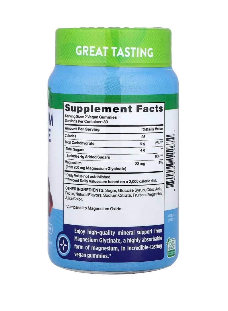 نايتشورز تروث حلوى غليسينات المغنيسيوم بنكهة العنب الحامض اللذيذة، 60 قطعة حلوى - Image 2