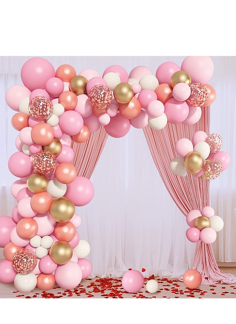 xppier 140pcs Pink Balloons Arch Kit Party Supplies Decoration Balloons for Birthday Baby Shower  - Image 2