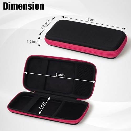GadgetBite EVA Pencil Case Pen Pouch Holder Bag Stationery Box Large Storage EVA Hard Shell for School Supplies Office Stuff (Medium)-Pink - Image 4