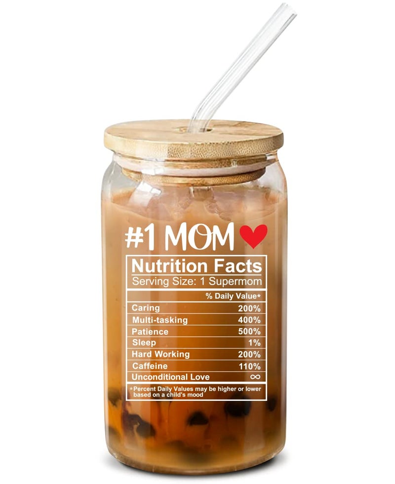 NewEleven Gifts For Mom Present For Mom From Daughter Son Kids Unique Birthday Gifts For Mother Mommy Pregnancy 16 Oz Coffee Glass