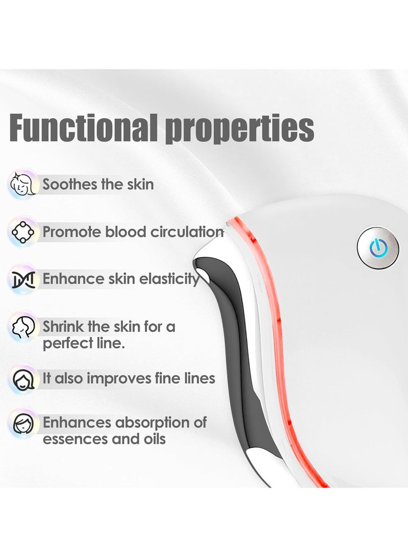 عام أداة تدليك Gua Sha الحرارية الكهربائية، فرشاة تدليك الوجه متعددة الأغراض من 4 في 1، تدليك الوجه، والذقن المزدوج، والتنشيط الجلدي، والعناية العميقة - Image 2