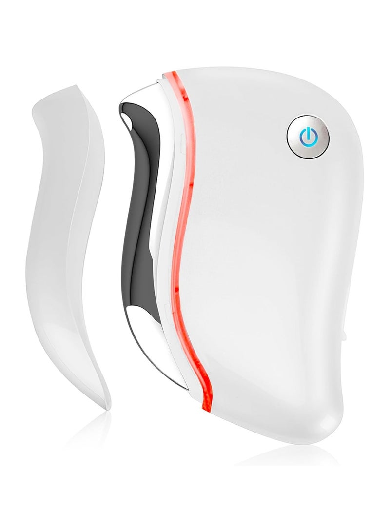 عام أداة تدليك Gua Sha الحرارية الكهربائية، فرشاة تدليك الوجه متعددة الأغراض من 4 في 1، تدليك الوجه، والذقن المزدوج، والتنشيط الجلدي، والعناية العميقة - Image 1