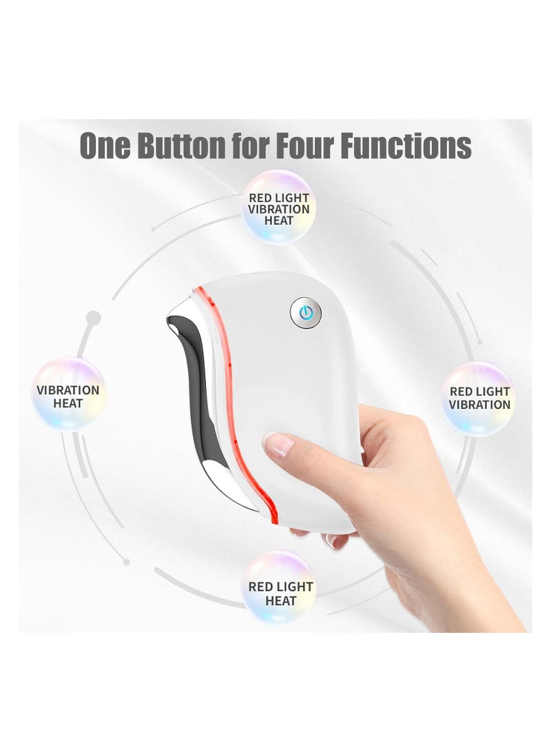 عام أداة تدليك Gua Sha الحرارية الكهربائية، فرشاة تدليك الوجه متعددة الأغراض من 4 في 1، تدليك الوجه، والذقن المزدوج، والتنشيط الجلدي، والعناية العميقة - Image 3