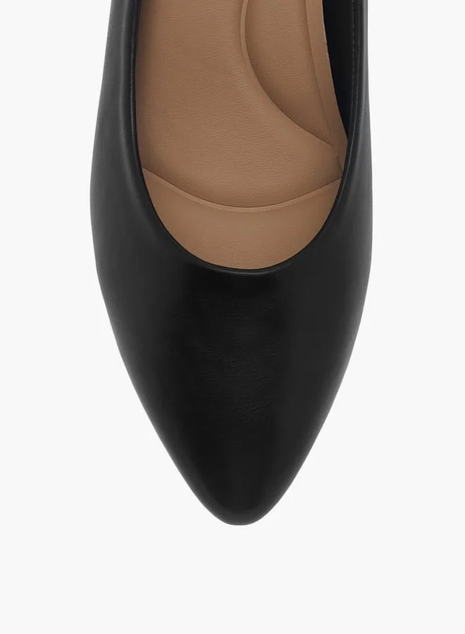 Flora Bella By Shoexpress Womens Solid Slip-On Pumps With Block Heels