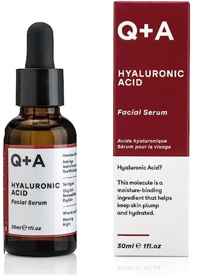 Q+A Q+A Hyaluronic Acid Serum for Face Rejuvenates, Moisturizes and Enhances Skin with Anti-Aging and Anti-Wrinkle Properties-30ml  - Image 1