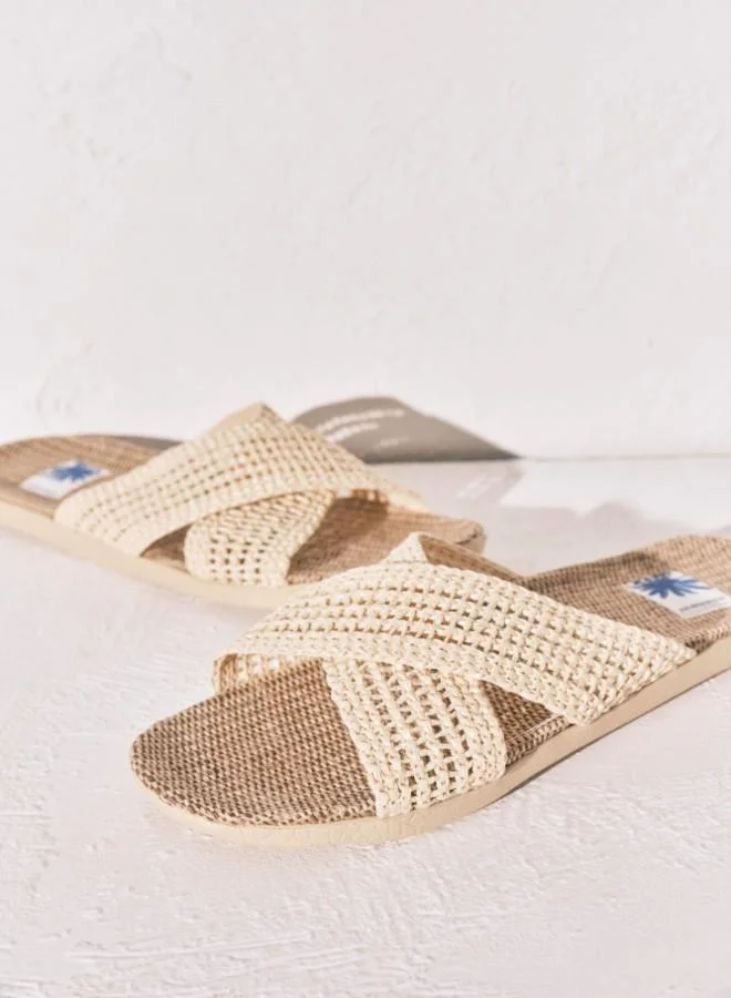 women'secret  Rafia effect strappy sandal for Women | Best Price UAE
