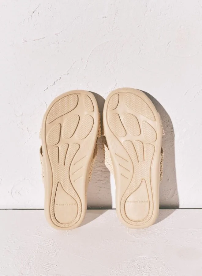 women'secret  Rafia effect strappy sandal for Women | Best Price UAE