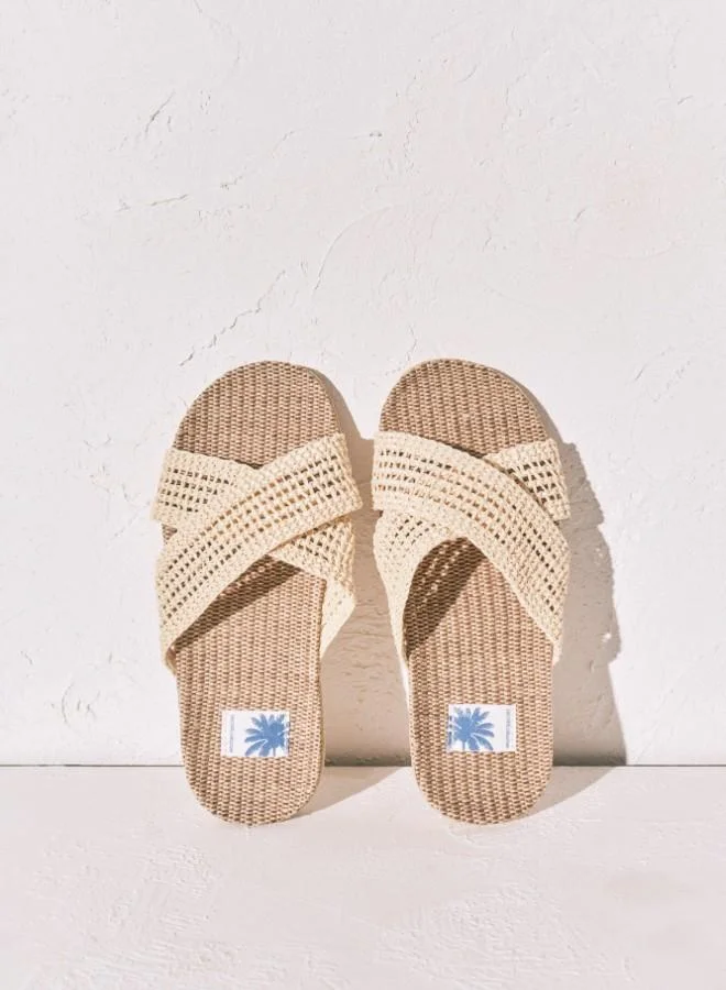 women'secret  Rafia effect strappy sandal for Women | Best Price UAE
