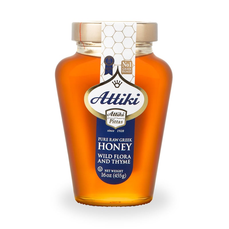 Attiki Pure Greek Honey with Wild Flora and Thyme Perfect for Baking Cooking Lemonade and Tea 16 oz 453 grams Glass Jar - Image 3
