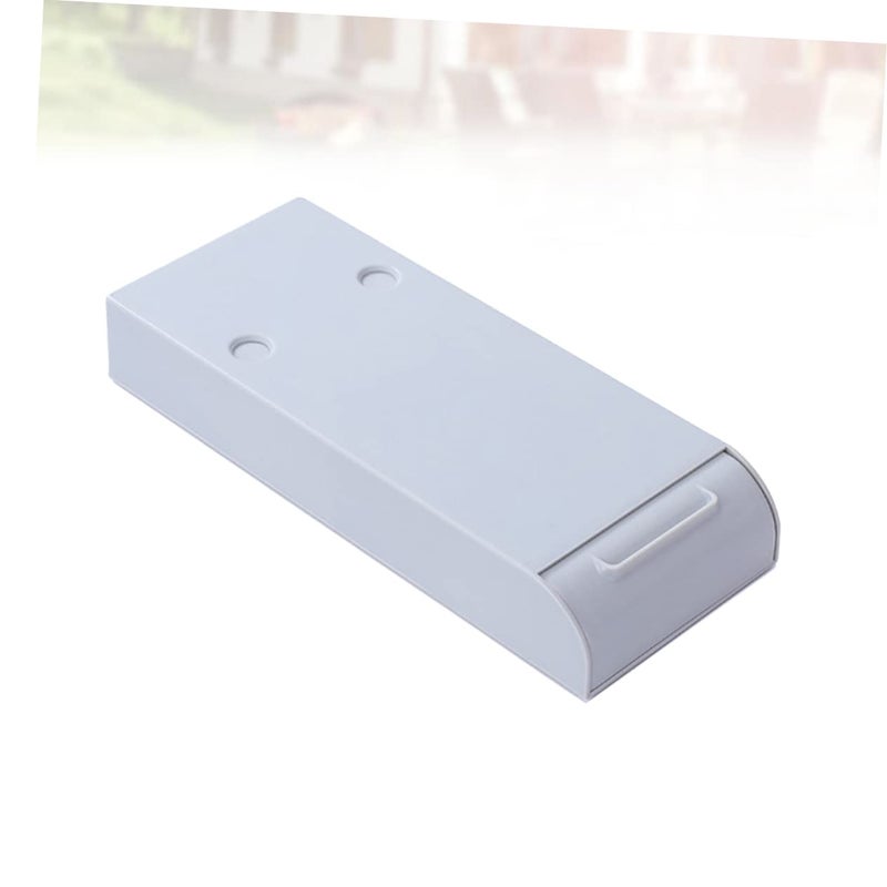 White Adhesive Pen Barrel Holder Under Desk Stationery Organizer Case - Image 3