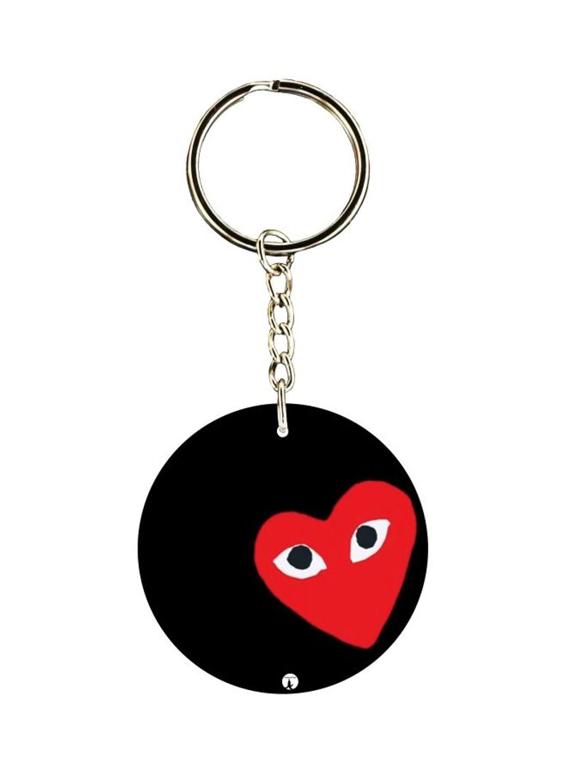 RKN Heart Printed Double Sided Keychain