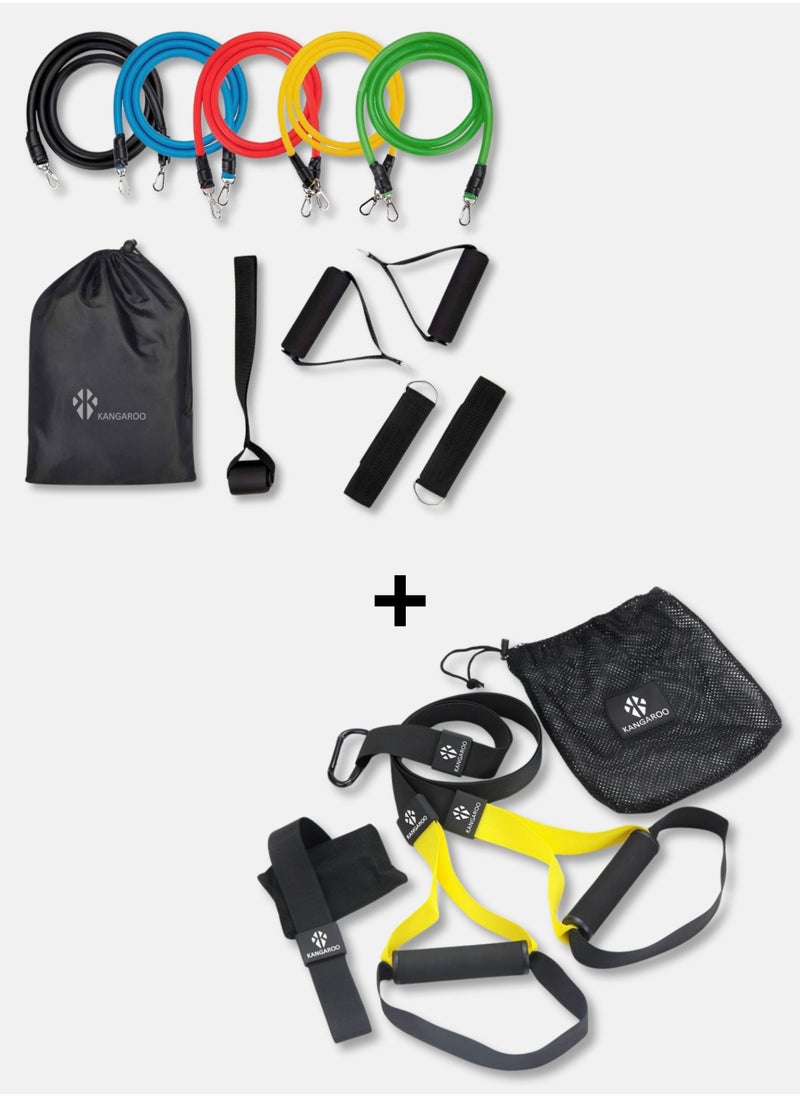 KANGAROO Resistance bands set with TRX  - Image 1