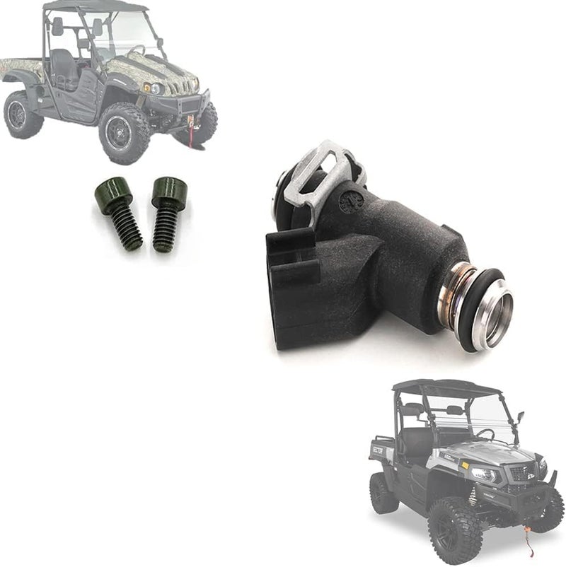 Chikia OEM Hisun 500 Fuel Injectors Compatible with Hisun 500 450 550 UTV ATV Massimo MSU 500,Coleman outfitter 500 UT500,Axis 500,Cub cadet Challenger 550,Bennche,Sector 550 Vector 500 (2 Hole) - Image 1