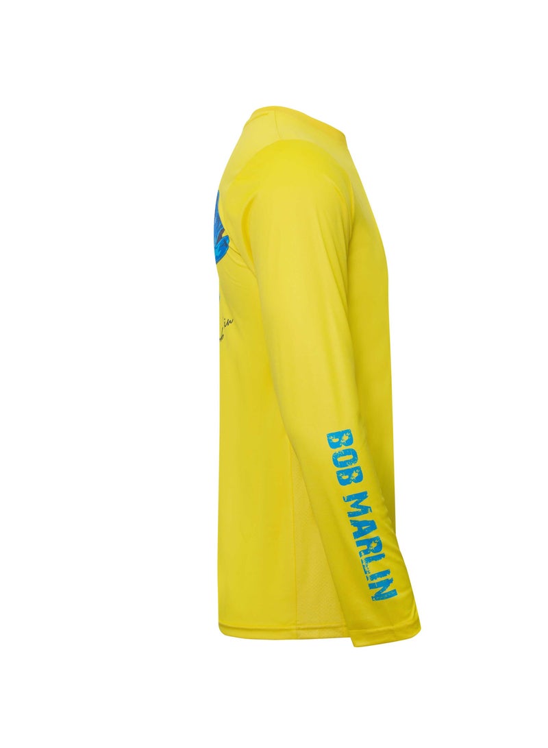 BOB MARLIN Marlin Performance Shirt Ocean Gt Yellow Small - Image 3
