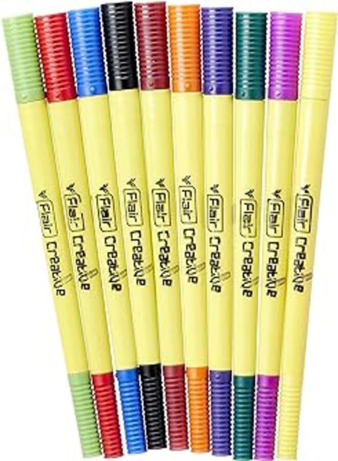 Flair Fluochaster 2 color box arbor thin flair 10 color