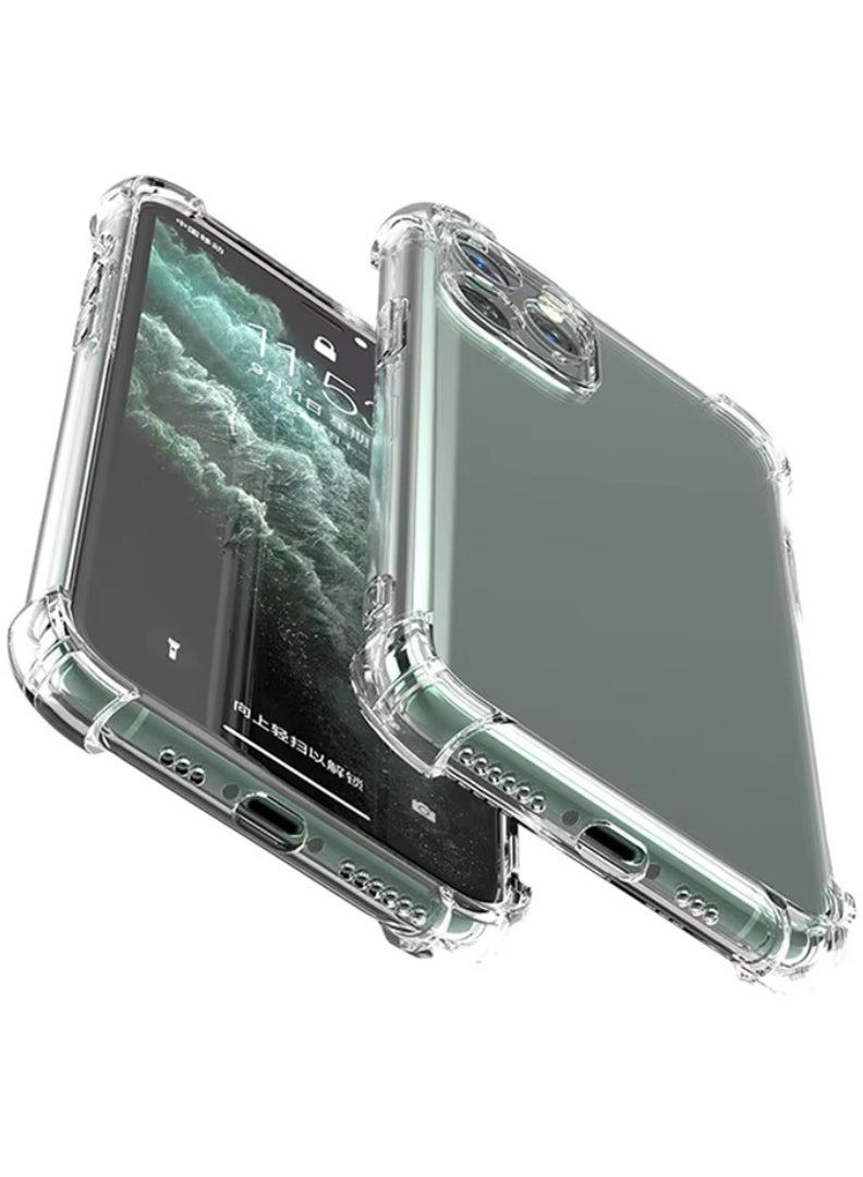 رفع القضية جراب شفاف لهاتف Apple iPhone 11 Pro، غطاء هاتف محمول من مادة TPU ممتص للصدمات مع زوايا معززة، جراب واقٍ مرن ناعم وشفاف للغاية - Image 2