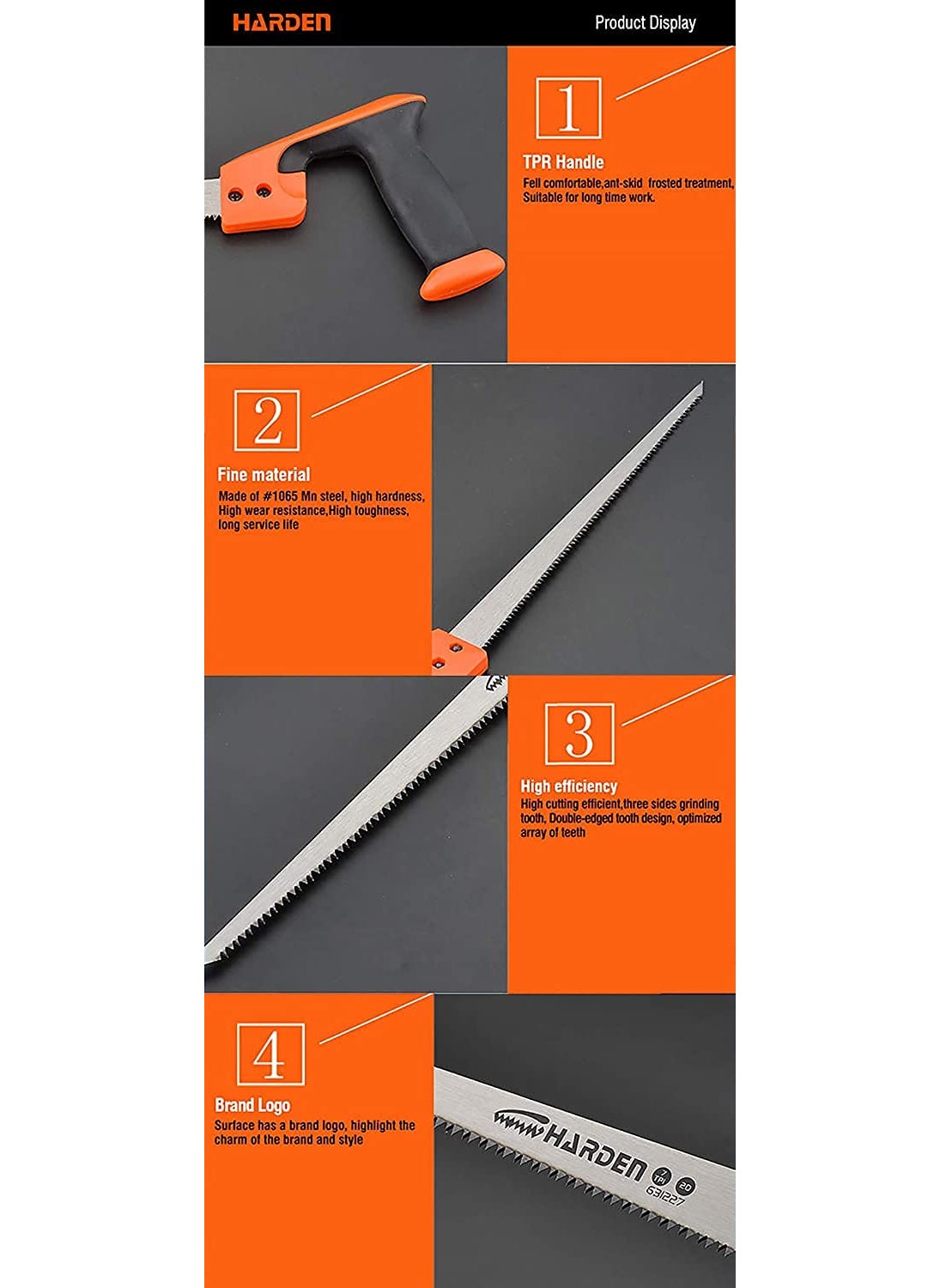 Harden Harden 300mm Hand Saw for Wood 631227b  - Image 4