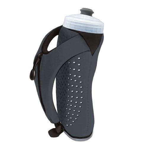 Amphipod Hydraform Ergo-Lite Handheld Water Bottle, BPA-Free Minimalist Insulated Hydration for Ultra-Running & Walking - Charcoal - 20 oz - Image 1