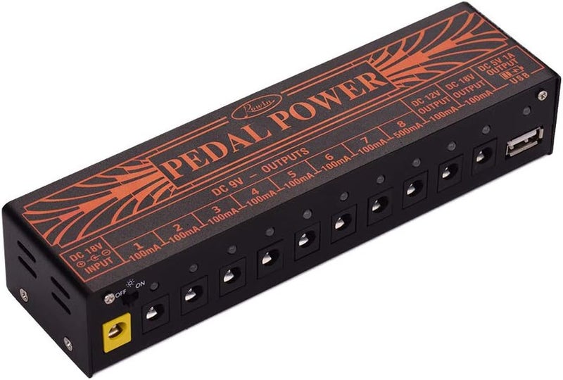 Irfora Compact Size Guitar Effect Power Supply Station 10 Isolated DC Outputs for 9V 12V 18V Guitar Effects with 5V USB Output - Image 4