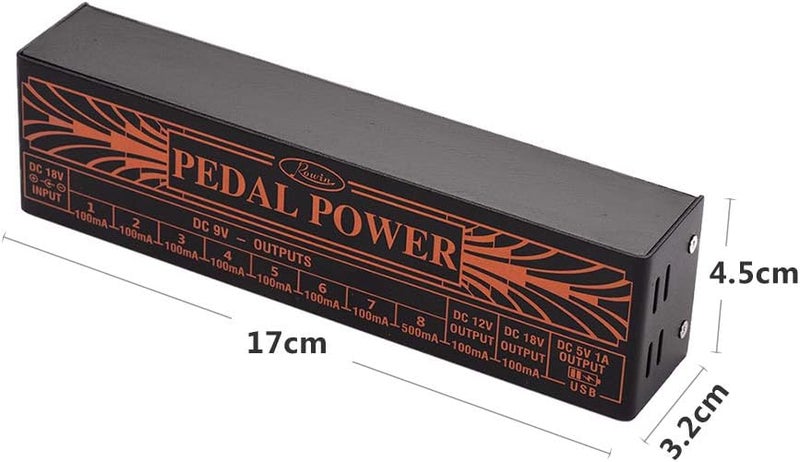 Irfora Compact Size Guitar Effect Power Supply Station 10 Isolated DC Outputs for 9V 12V 18V Guitar Effects with 5V USB Output - Image 3