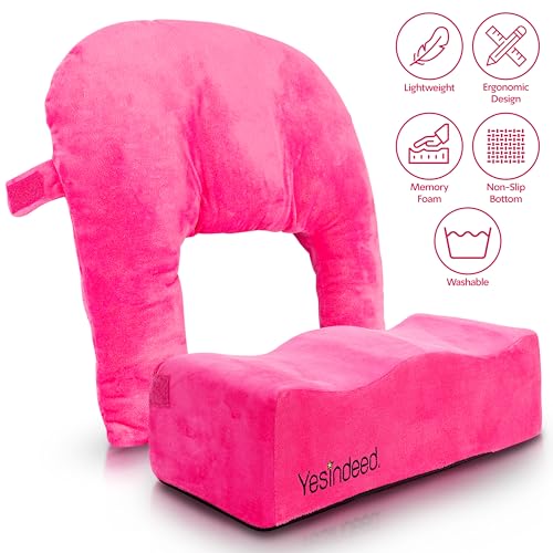 YESINDEED Brazilian Butt Lift Pillow + Back Support – Dr. Approved BBL Foam Pillow Set with Carry Bag, Comfortable & Firm Recovery Cushion for Post Surgery Sitting Relief, Lightweight & Portable, Pink - Image 4