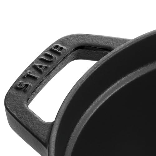 STAUB ستوب لا كوكوت oval 40509-319 بيكو كوكوت oval أسود 12.2 بوصة (31 سم) وعاء كبير ذو مقبضين من الحديد الزهر المينا، متوافق مع الحث - Image 2