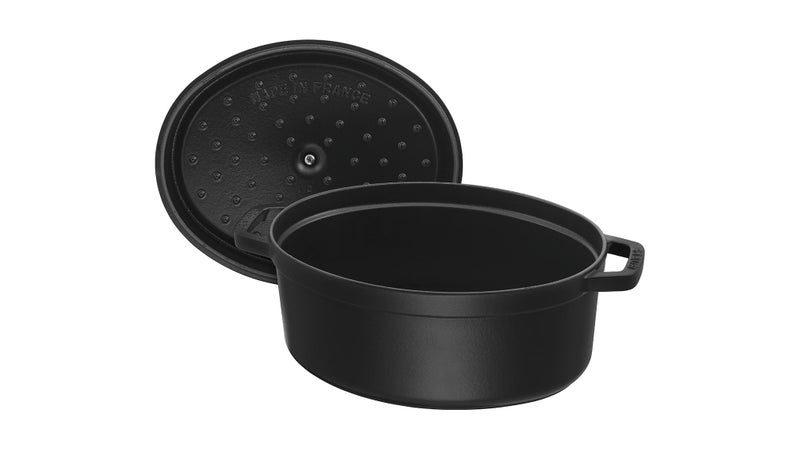 STAUB ستوب لا كوكوت oval 40509-319 بيكو كوكوت oval أسود 12.2 بوصة (31 سم) وعاء كبير ذو مقبضين من الحديد الزهر المينا، متوافق مع الحث - Image 3
