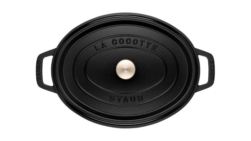 STAUB ستوب لا كوكوت oval 40509-319 بيكو كوكوت oval أسود 12.2 بوصة (31 سم) وعاء كبير ذو مقبضين من الحديد الزهر المينا، متوافق مع الحث - Image 4