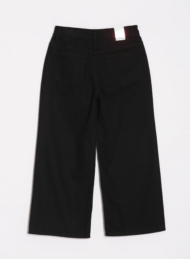 Allen Solly Girl's Regular Jeans (AGDNEWLFR03982_Black - Image 2