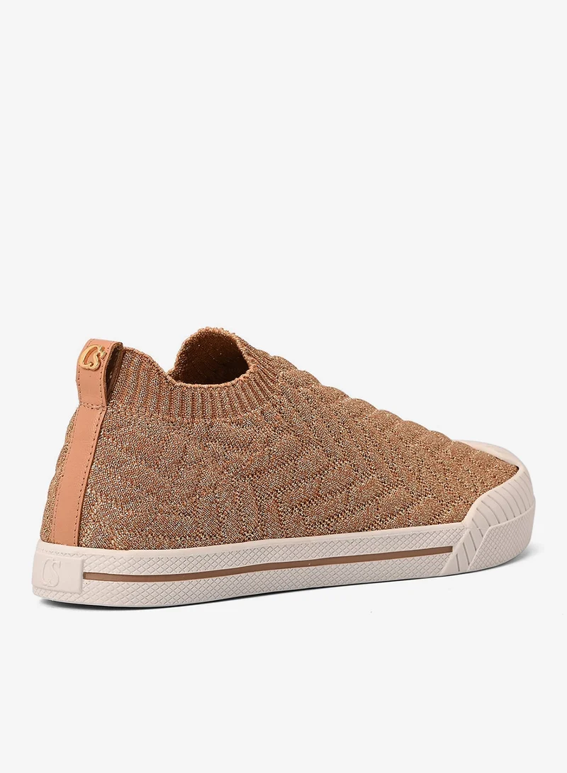 Carmen Steffens Lurex Nude Sneakers