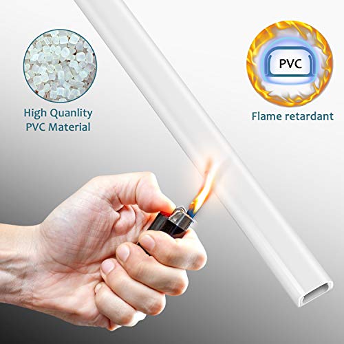 ZhiYo Wire Covers for 2 Cords, 153in White Cord Cover Kit, Cable Cover Paintable, Cable Concealer - Image 4