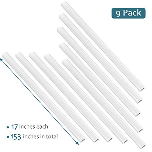 ZhiYo Wire Covers for 2 Cords, 153in White Cord Cover Kit, Cable Cover Paintable, Cable Concealer - Image 2