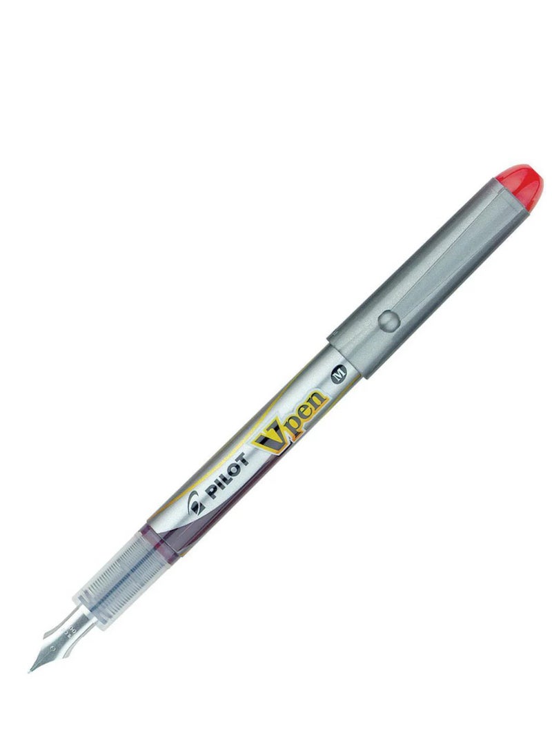 بايلوت قلم بايلوت V فضي للاستخدام مرة واحدة أحمر SVP-4WR - Image 1