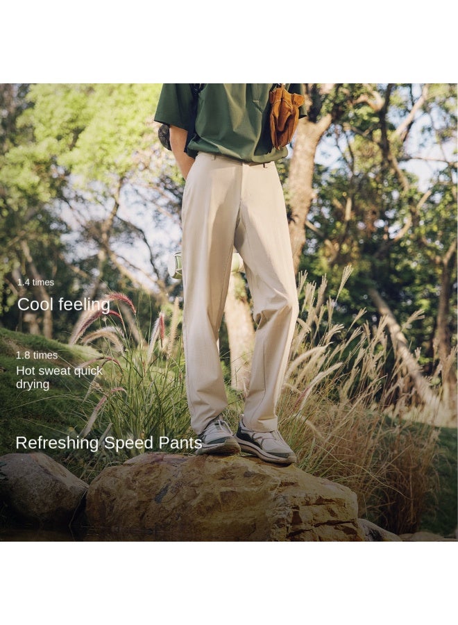 كويك 【التجفيف السريع والحماية من الشمس】بنطلون رجال خارجي ضيق للتنقل بتصميم نحيل ومطاطي، بناطيل صيفية خفيفة الوزن ومنعشة - Image 2
