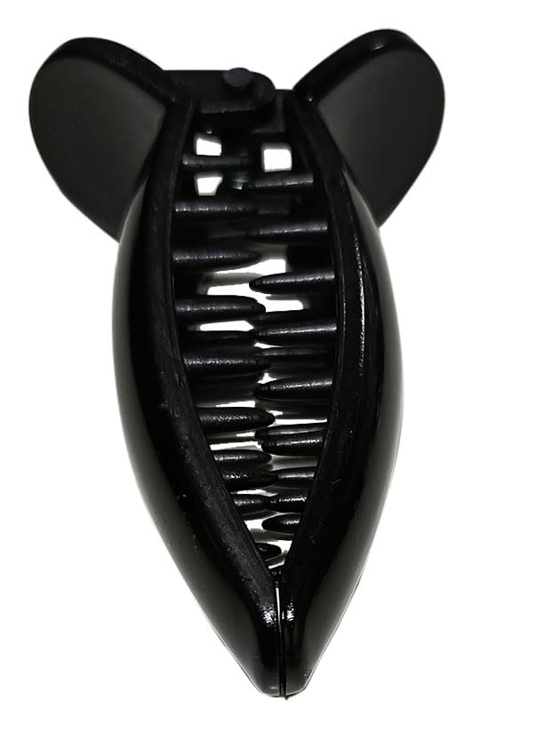 BHARATGAURAV - Hair Accessories Butterfly Clips Claw Hair Clutchers Medium Size Tight Grip Pack of 6 Black - Image 3