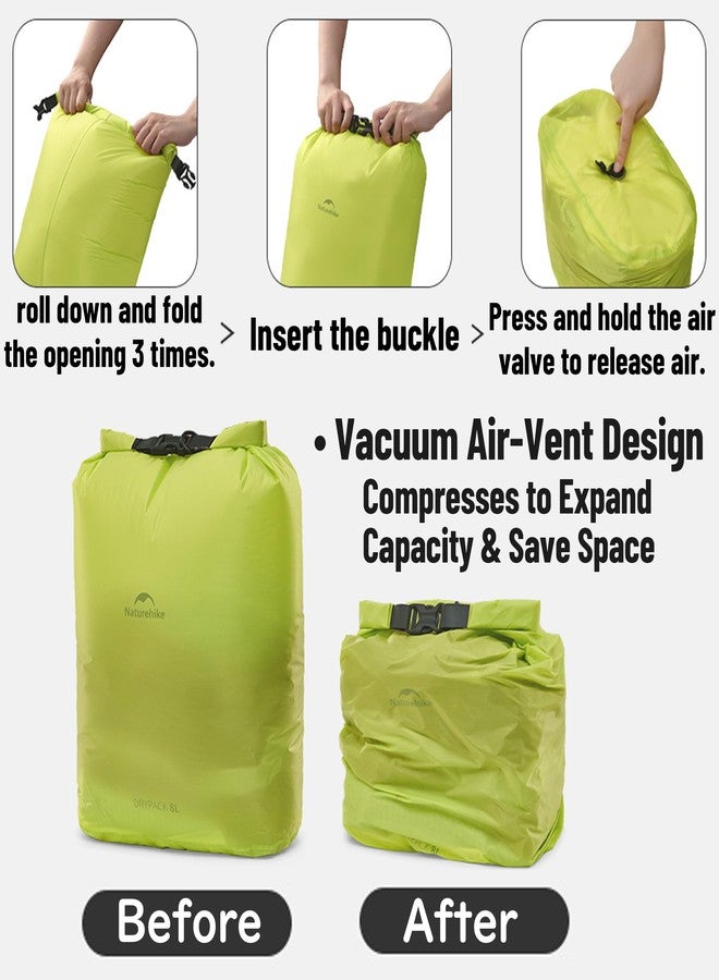 windhike Naturehike Ultralight Dry Bags with Vacuum Air Valve - Waterproof Roll-Top Sack for Compression Storage, Small Waterproof Bag for Backpacking, Kayak Float Bags, Rafting Boating - Image 3