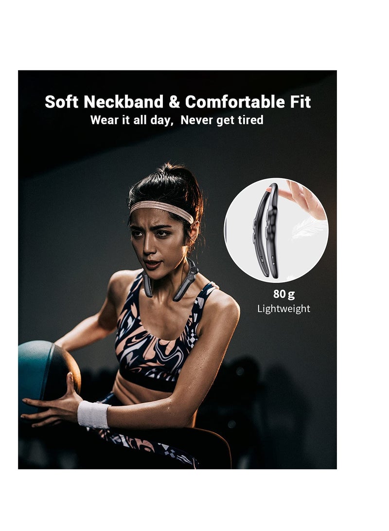 Neckband Bluetooth Speakers, Black Wearable Wireless Speake, Personal Sport Speaker, 3D Surround Sound Stereo, for Home&Outdoor - Image 3