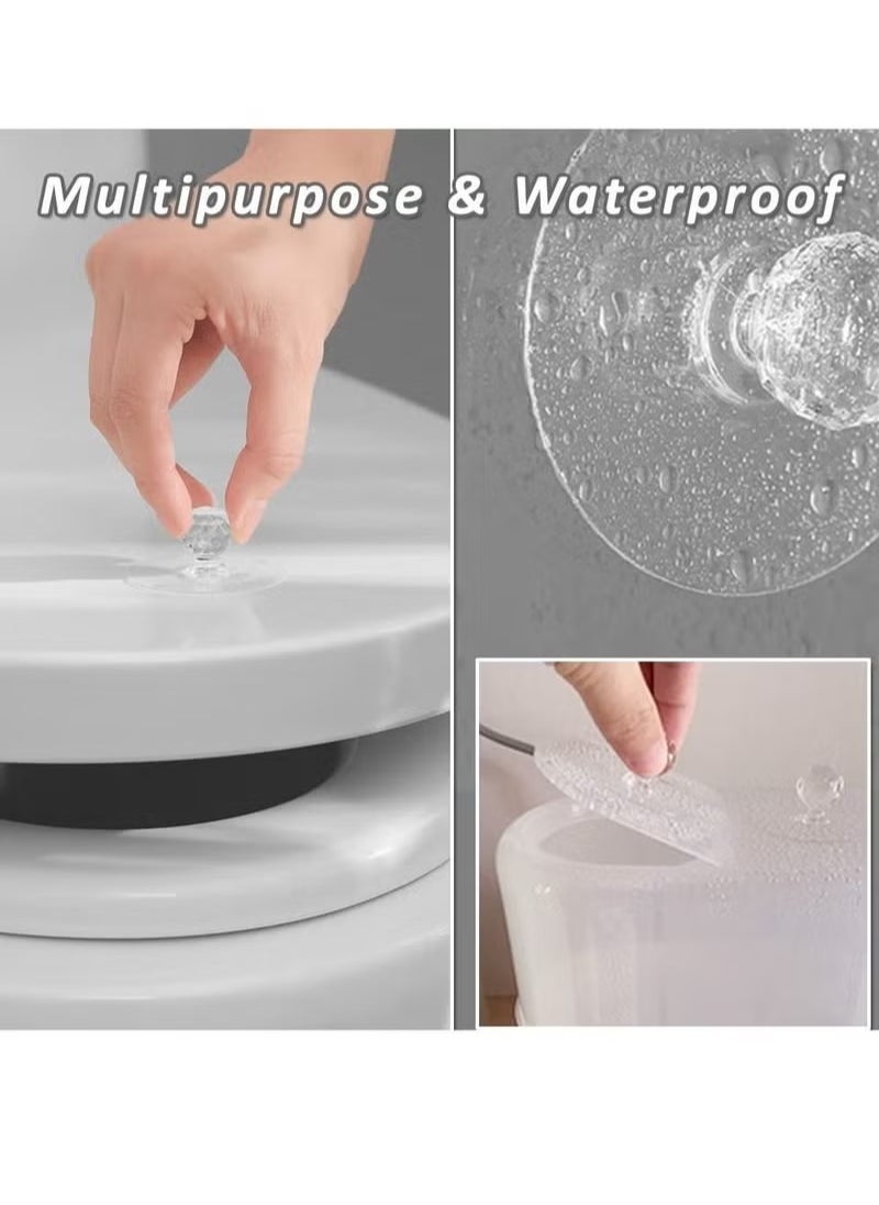 Generic Cabinet Drawer Knobs, Clear Diamond Crystal Shaped Pulls Handles for Wardrobe, Kitchen Cupboard, Bathroom Dresser, Furniture Door Window, Self-Adhesive Drill Free Push Pull Helper 8 pcs  - Image 3