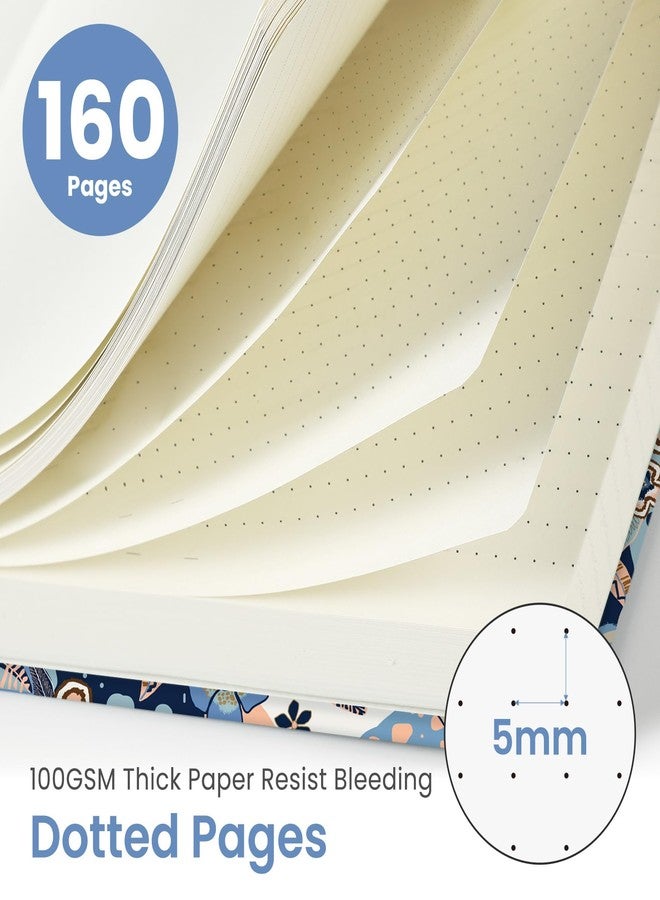 Taja Bullet Dotted Journal Notebook for Women & Men, Hardcover Leather Journal for Writing, A5 Bullet Journaling Notebook for Work & Sketching, Perfect for Office School Home Supplies, 160 Pages, Lineage Flora - Image 2
