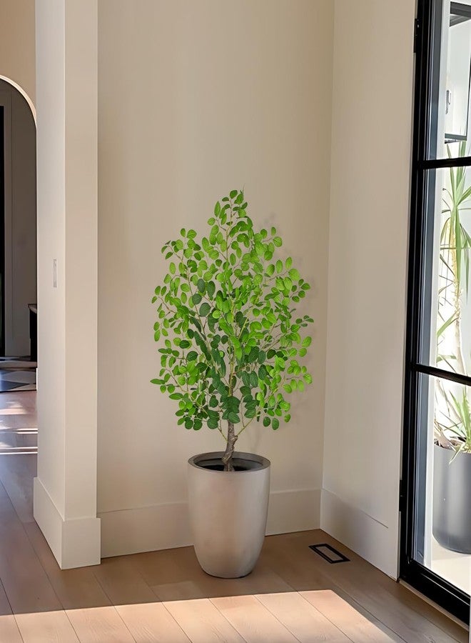 Arborus 27" Artificial Tree Cercidiphyllum Japonicum, Realistic Faux Silk Trees Indoor Outdoor Plant in Pot with Easy Assembly, UV Resistant, Ideal for Home Office Farmhouse Decor - Image 4