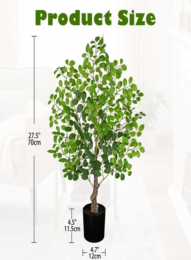 Arborus 27" Artificial Tree Cercidiphyllum Japonicum, Realistic Faux Silk Trees Indoor Outdoor Plant in Pot with Easy Assembly, UV Resistant, Ideal for Home Office Farmhouse Decor - Image 5