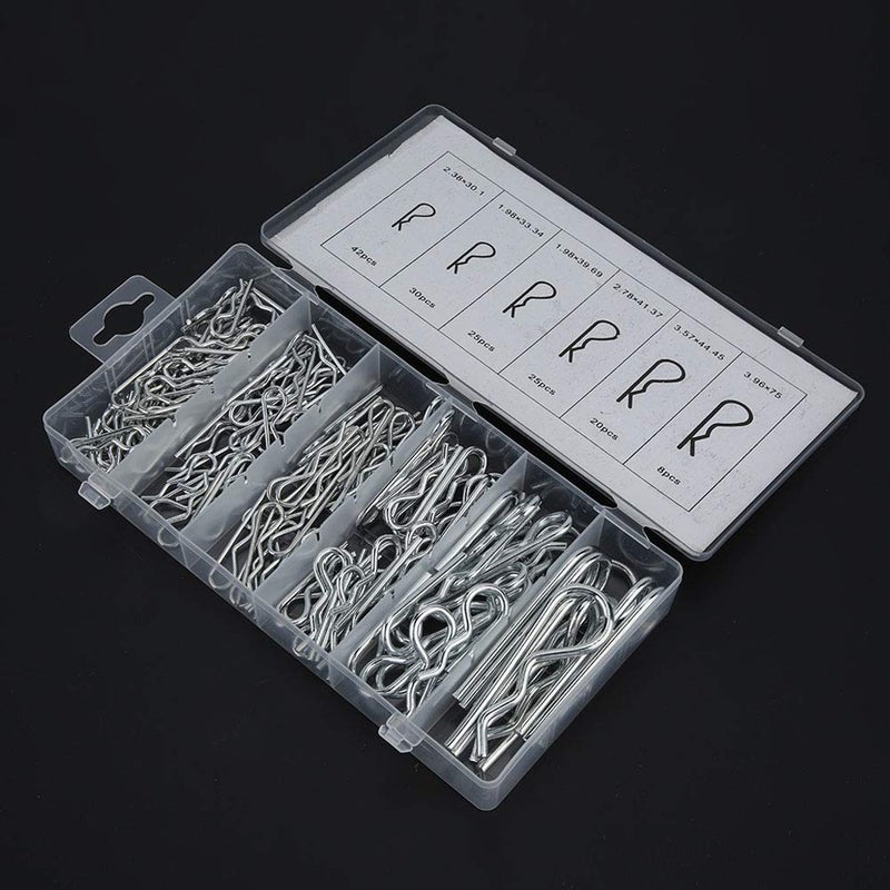 ZJchao Cotter Pin Kit for Tractor, 150Pcs High Strength Steel R Type Wave Card Pins, Safety Fasteners for Machinery, Equipment - Image 5