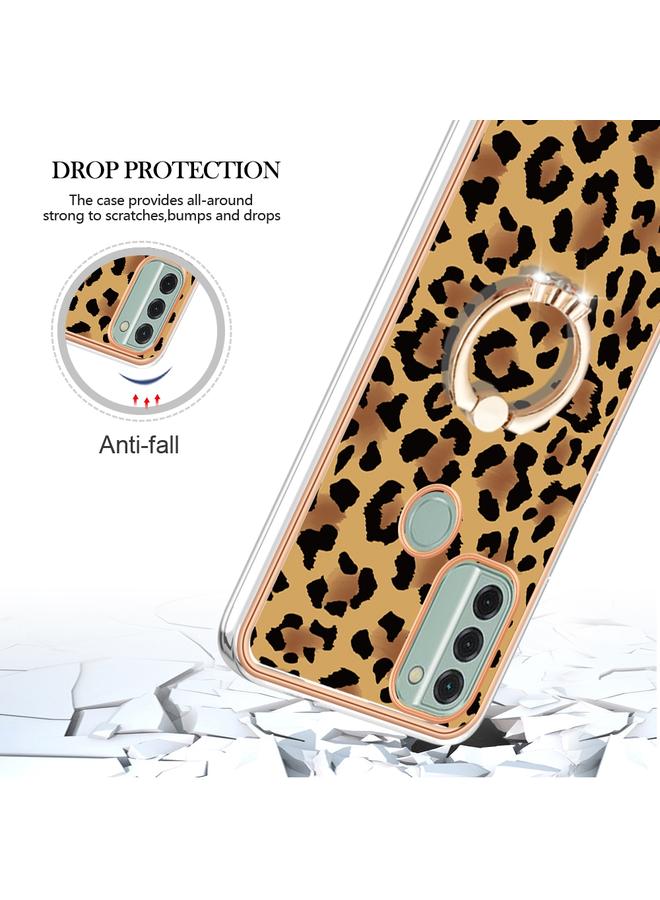 إيروريكس جراب لهاتف Nokia C31 مطلي بالكهرباء من الجانبين مع حامل حلقي - Image 4