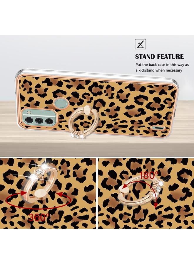 إيروريكس جراب لهاتف Nokia C31 مطلي بالكهرباء من الجانبين مع حامل حلقي - Image 3